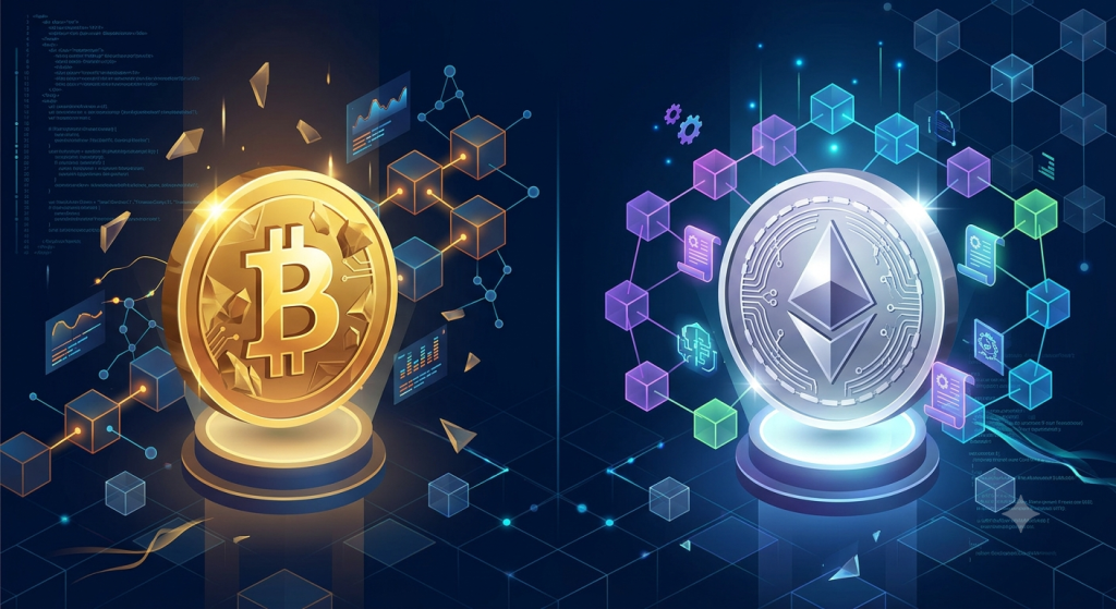 Perbandingan konsep Bitcoin dan Ethereum dalam ekosistem cryptocurrency